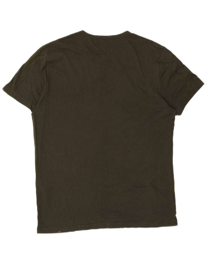 T-shirt męski Reiss, bawełniany, średni khaki