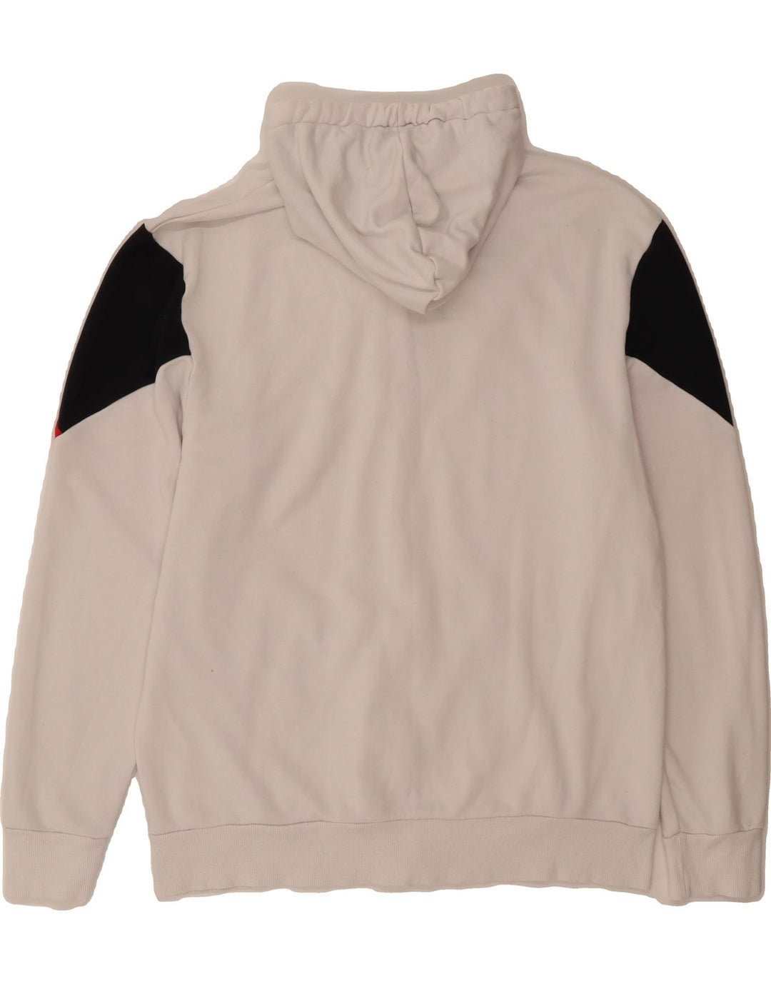 PUMA Mens Zip Hoodie Sweater Large White Colourblock Cotton Vintage Puma and Second-Hand Puma from Messina Hembry 