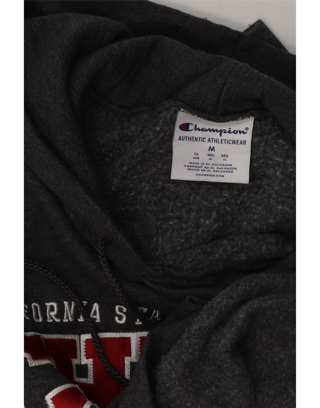 Męski sweter z kapturem Champion Chico University Graphic, średnioszary, bawełniany