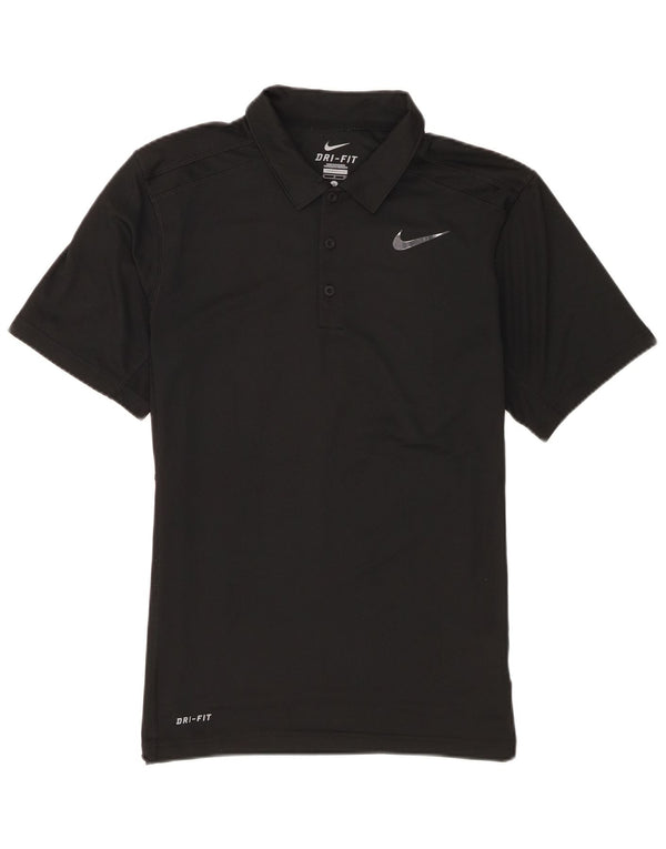 Męska koszulka polo Nike Dri Fit, mała, czarna, poliestrowa