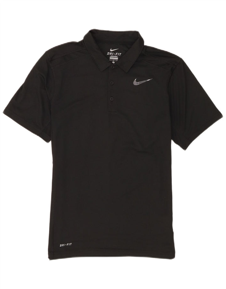 Męska koszulka polo Nike Dri Fit, mała, czarna, poliestrowa