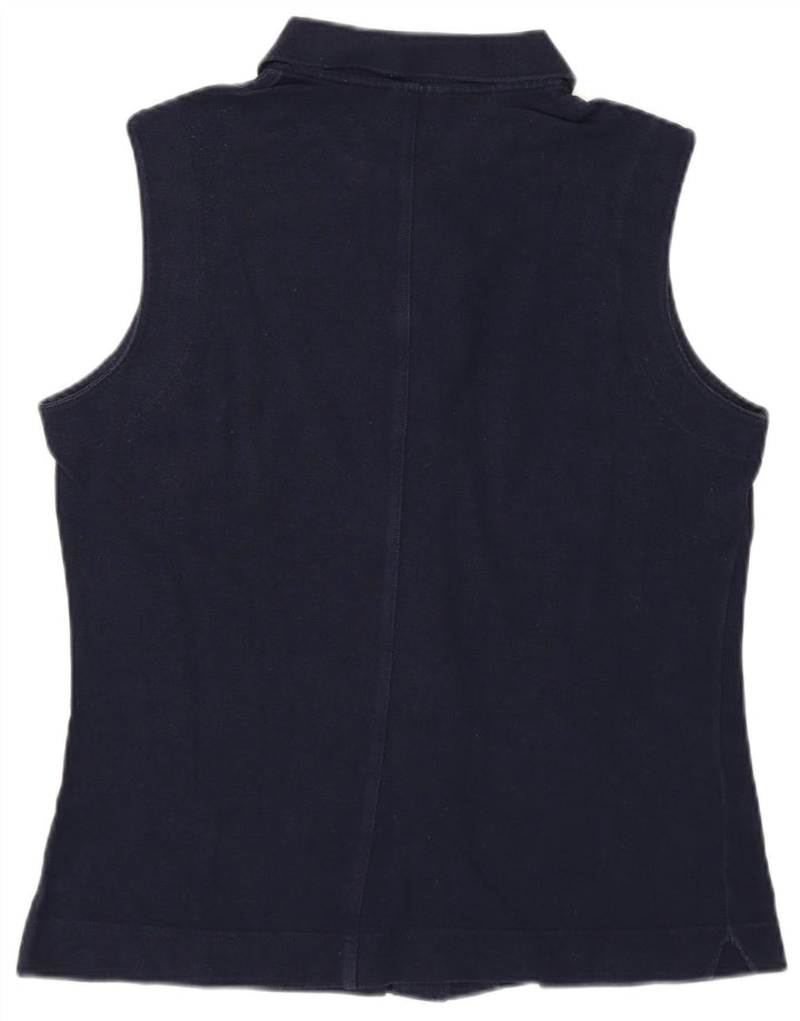 Damska bluzka bez rękawów Lacoste, rozmiar 44, duża, granatowa, bawełniana