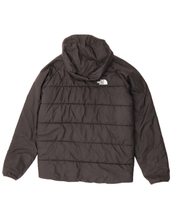 Dwustronna wyściełana kurtka chłopięca z kapturem The North Face 14-15 lat XL, czarna