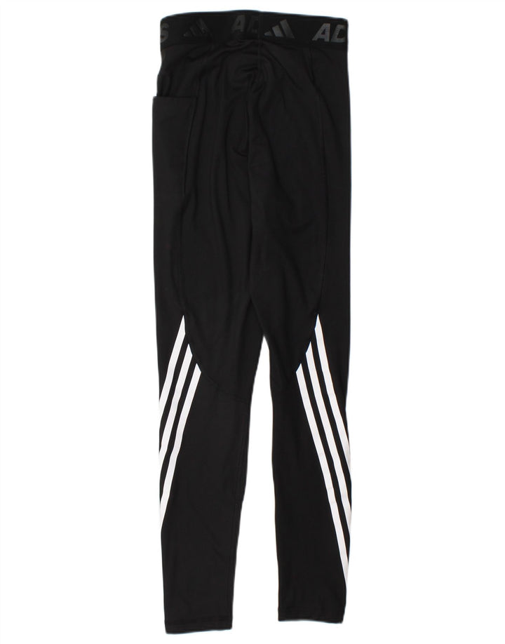 Damskie legginsy ADIDAS z grafiką UK 4/6 XS, czarny poliester