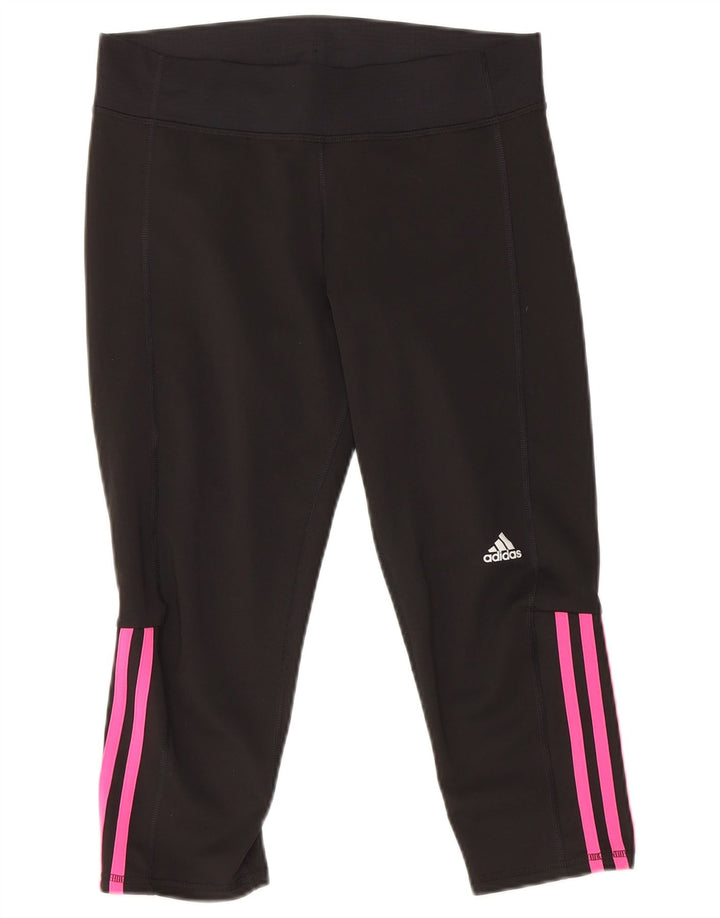 Damskie legginsy Adidas Capri UK 12/14 Średni czarny poliester