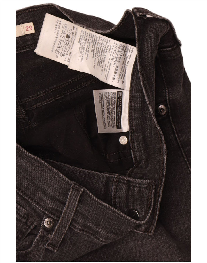Damskie jeansy Levi's Mile High Slim W29 L26 Czarne bawełniane