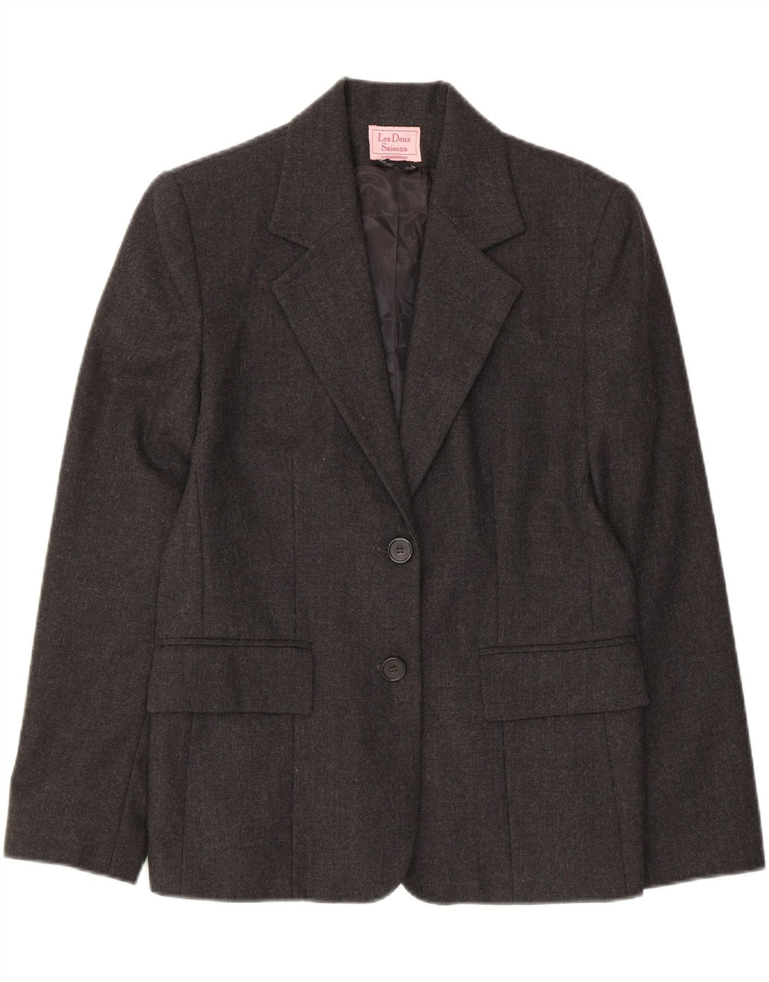 GIANFREDIANI Womens 2 Button Blazer Jacket IT 42 Medium Grey Virgin Wool