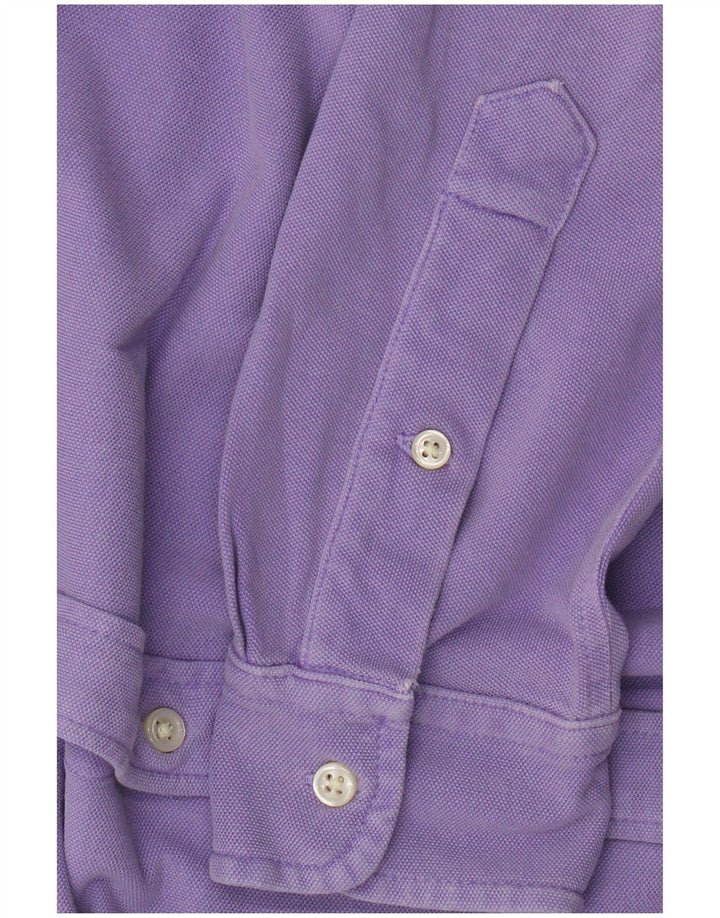 Koszula męska Ralph Lauren, mała, fioletowa, bawełniana