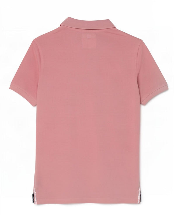 Męska koszulka polo Crew Clothing Średnioróżowa, bawełniana
