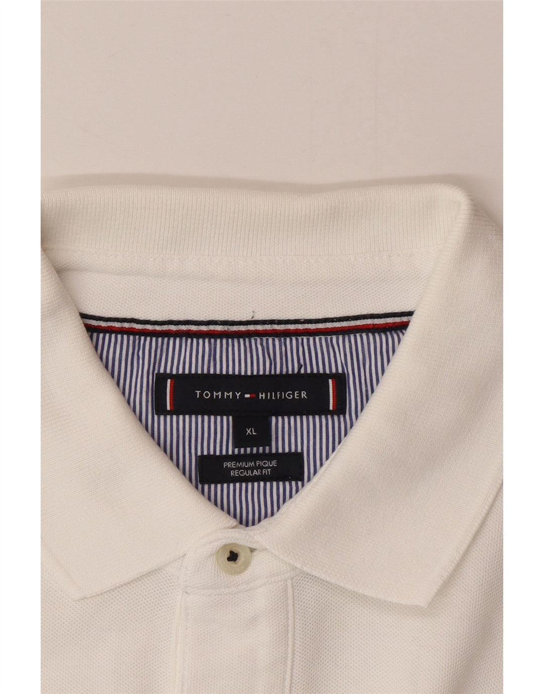 Męska koszulka polo XL Tommy Hilfiger o regularnym kroju, biała