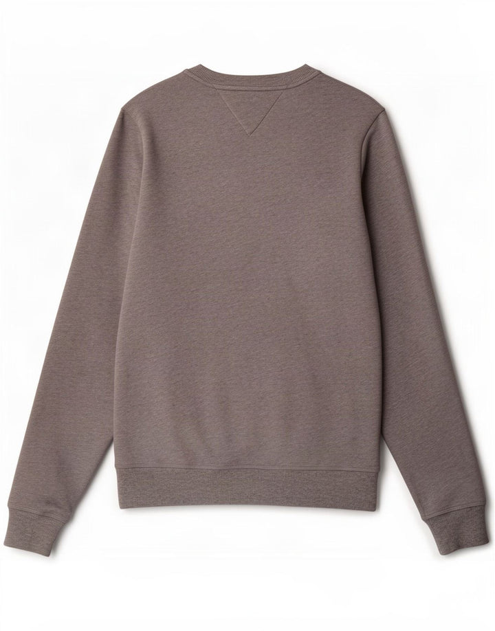 Męska bluza z grafiką Tommy Hilfiger, mała, szara, bawełniana w bloki kolorów