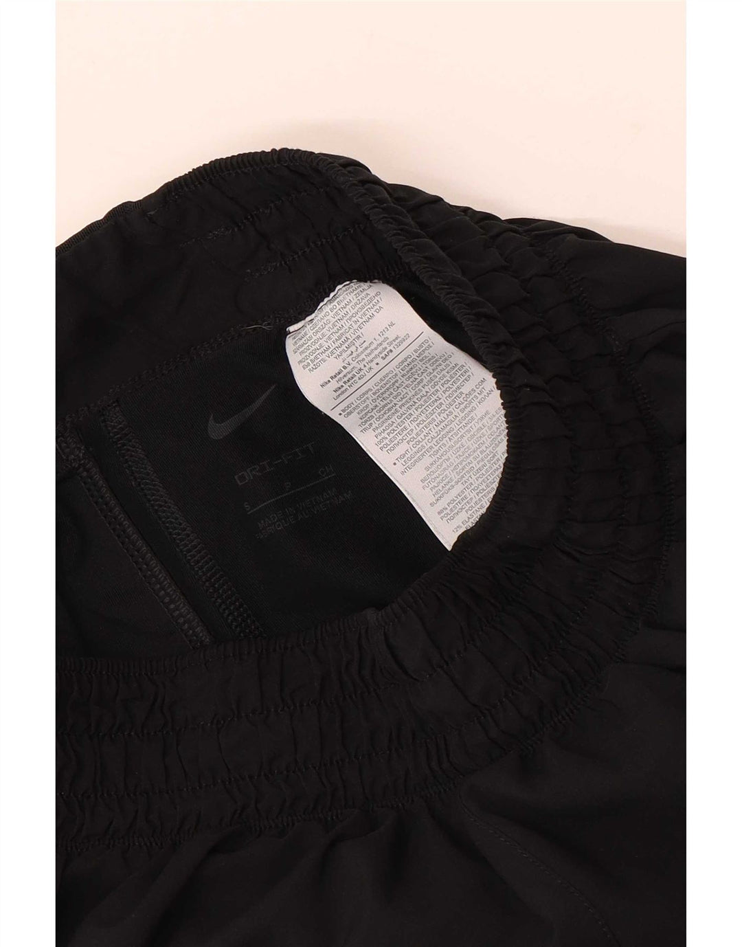 Damskie spodenki sportowe Nike Dri Fit UK 8, małe, czarne, poliestrowe