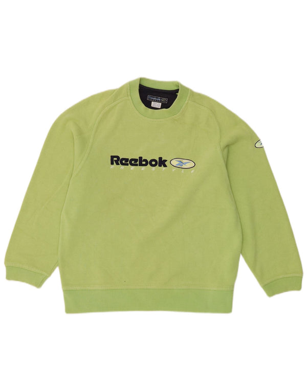 Chłopięca bluza Reebok z grafiką, 12-13 lat, zielona bawełna