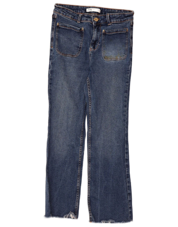 Damskie proste dżinsy Zara EU 36 XS W26 L25 Niebieskie bawełniane