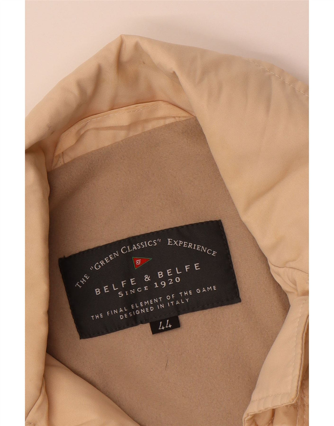 BELFE & BELFE Womens Padded Jacket IT 44 Medium Beige Vintage Belfe & Belfe and Second-Hand Belfe & Belfe from Messina Hembry 