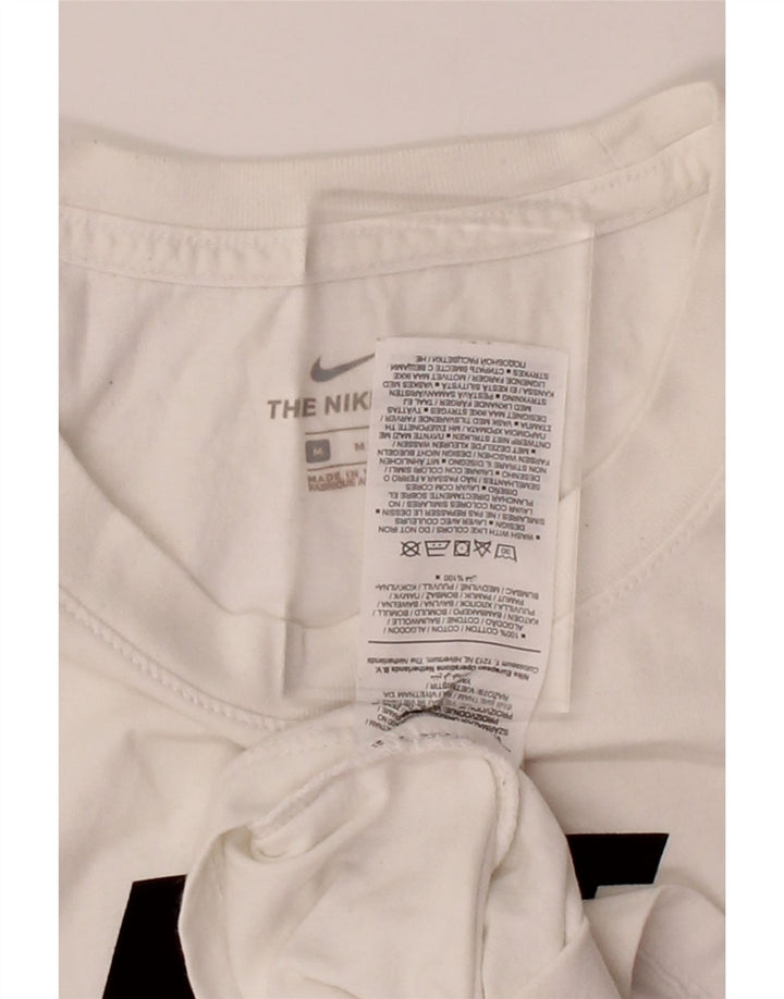 NIKE Womens Graphic T-Shirt Top UK 12 Medium White Cotton Vintage Nike and Second-Hand Nike from Messina Hembry 