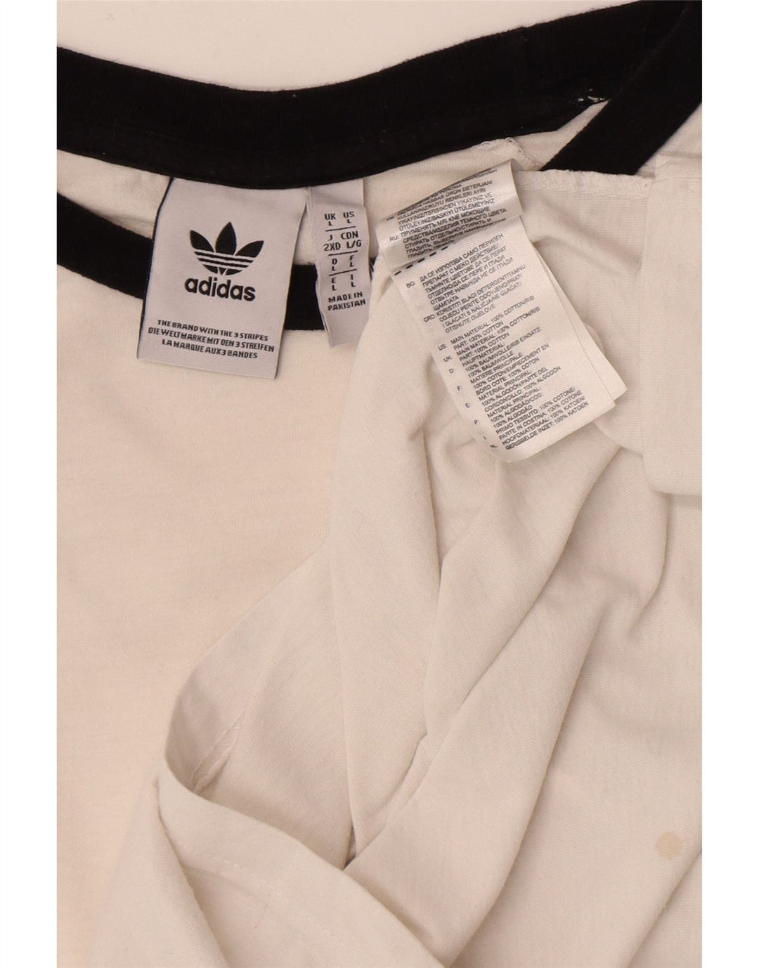 Adidas Męska Koszulka Top Duża Biała Bawełna