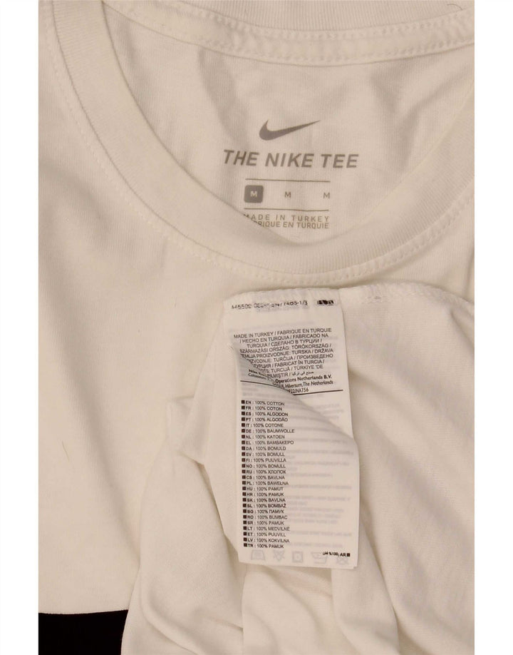 Męska koszulka z grafiką Nike, średnia, biała bawełna