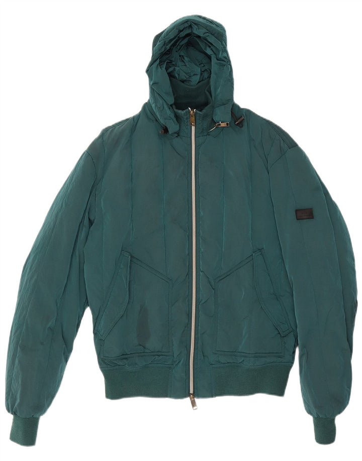 Damska kurtka z kapturem, oversize, wyściełana Armani Exchange UK 10, mała zielona