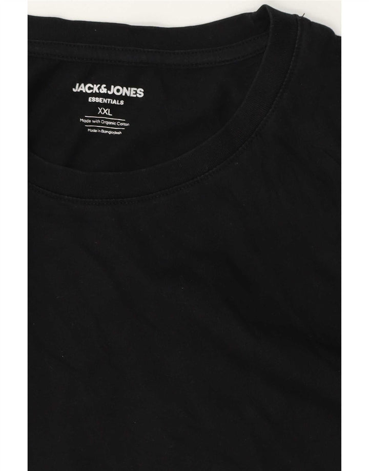 T-shirt męski Jack & Jones Top 2XL, czarny, bawełniany