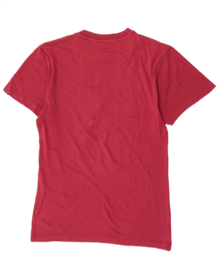 T-shirt męski Vans Custom Fit, top XS, czerwony, bawełniany
