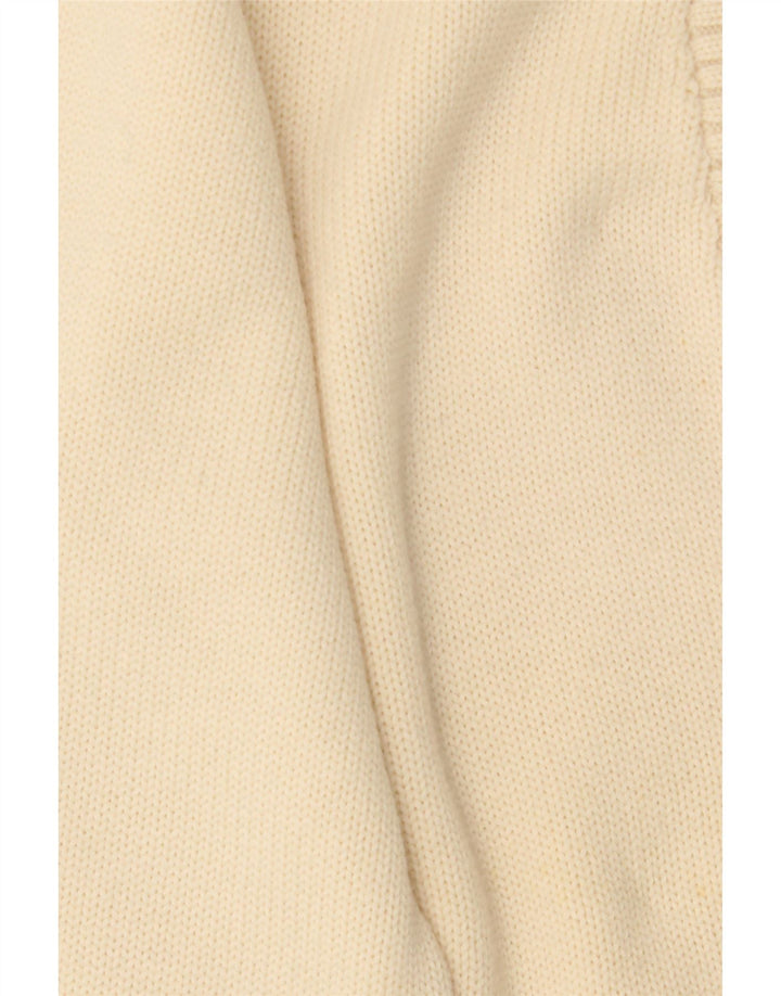 VINTAGE Womens Cardigan Sweater UK 14 Medium Off White
