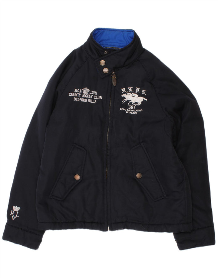 Kurtka chłopięca Polo Ralph Lauren Harrington Graphic 7-8 lat, mała, granatowa