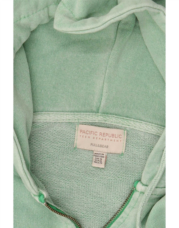 Damski sweter oversize Pull & Bear z kapturem i zamkiem, UK 14, średni zielony
