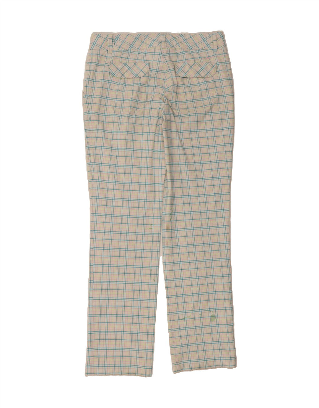 NIKE Womens Straight Chino Trousers UK 12 Medium W32 L31 White Check Vintage Nike and Second-Hand Nike from Messina Hembry 