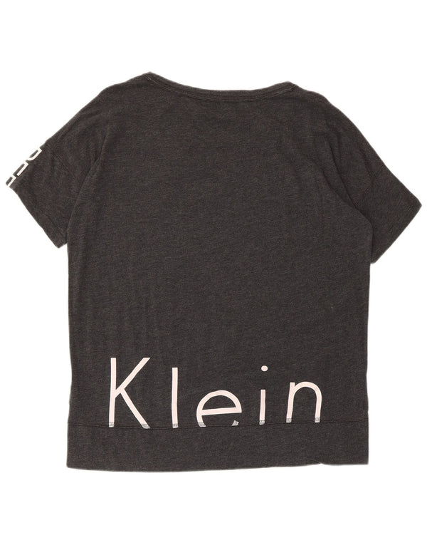 T-shirt damski Calvin Klein Performance Graphic Top UK 14 Średni szary