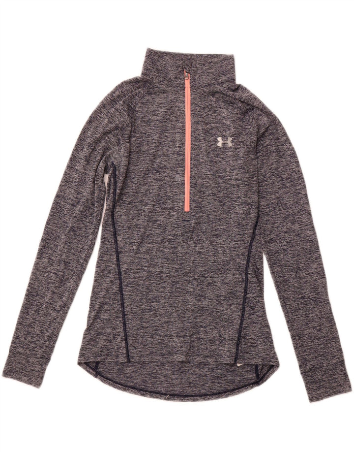 Damski top dresowy UNDER ARMOUR Heat Gear, UK 10, mały, granatowy
