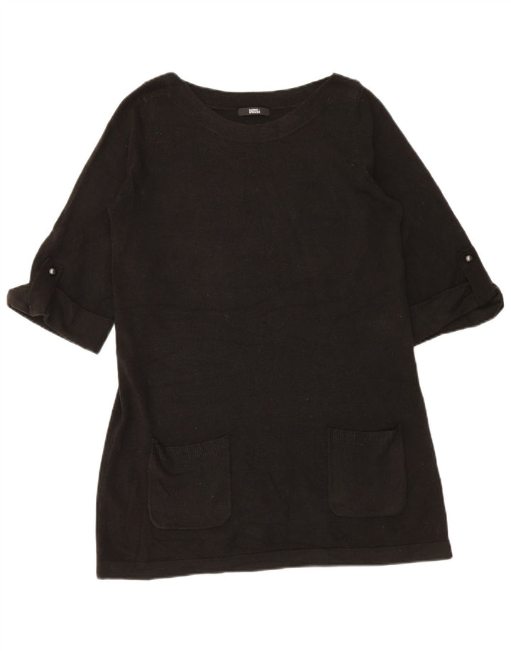 Marks & Spencer Damski sweter z rękawem 1/2 i dekoltem w łódkę UK 12 Średni Bla