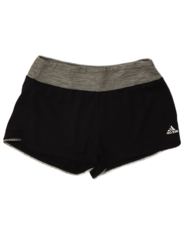 Damskie spodenki sportowe Adidas Climalite UK 10, małe, czarne, z blokami kolorów