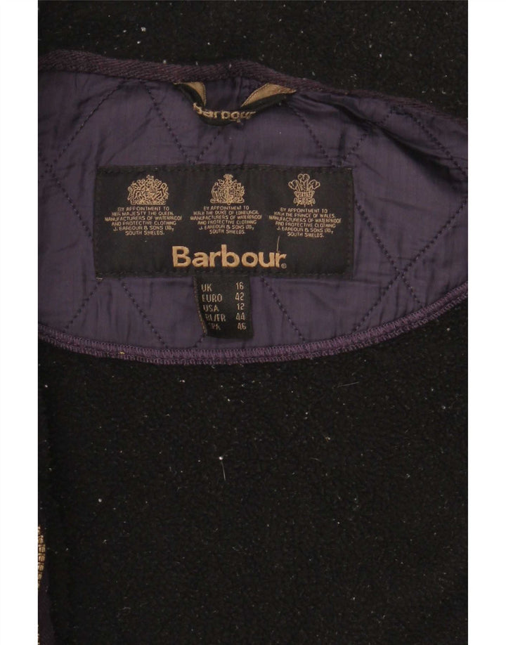 Damska pikowana kurtka Barbour UK 16, duża, granatowa