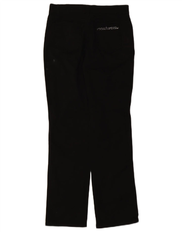 Damskie proste dżinsy Roccobarocco W27 L30 czarne