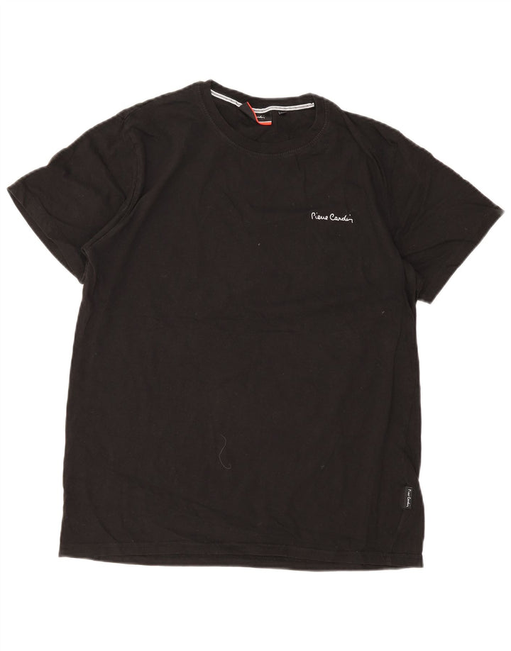 T-shirt męski Pierre Cardin, bawełniany, średni czarny