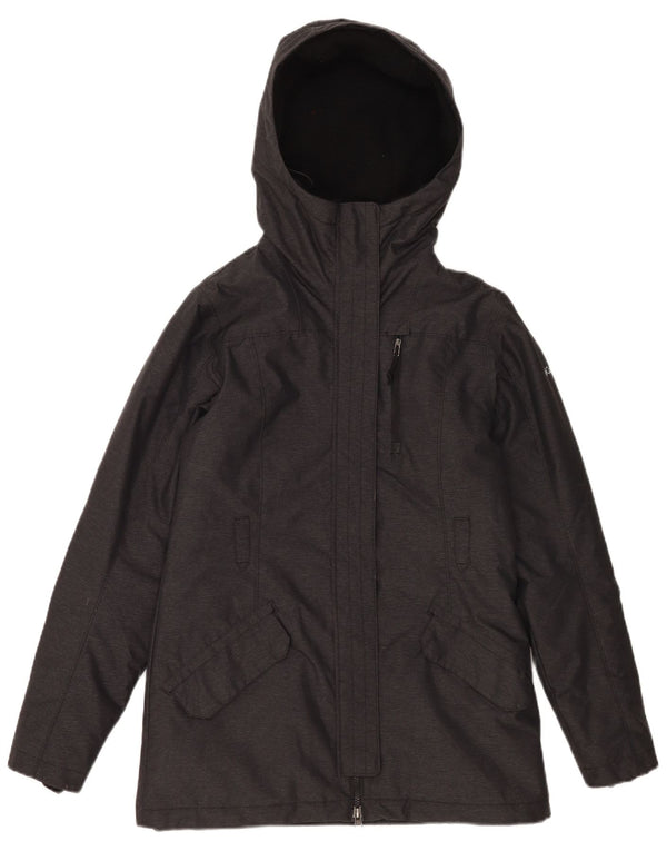 Damska kurtka wiatrówka z kapturem, oversize, Columbia, UK 6 XS, szary nylon
