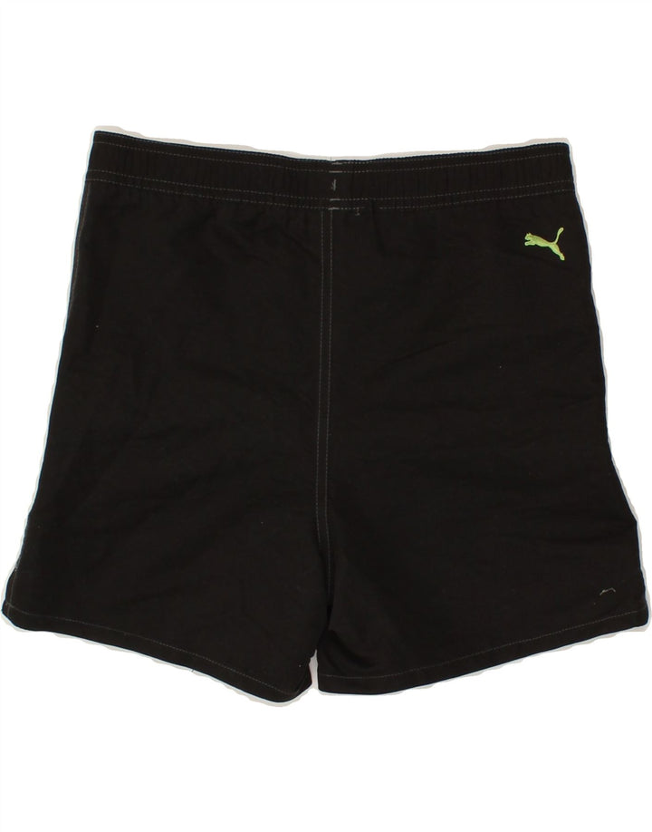 PUMA Boys Graphic Swimming Shorts 9-10 Years Black Polyester Vintage Puma and Second-Hand Puma from Messina Hembry 