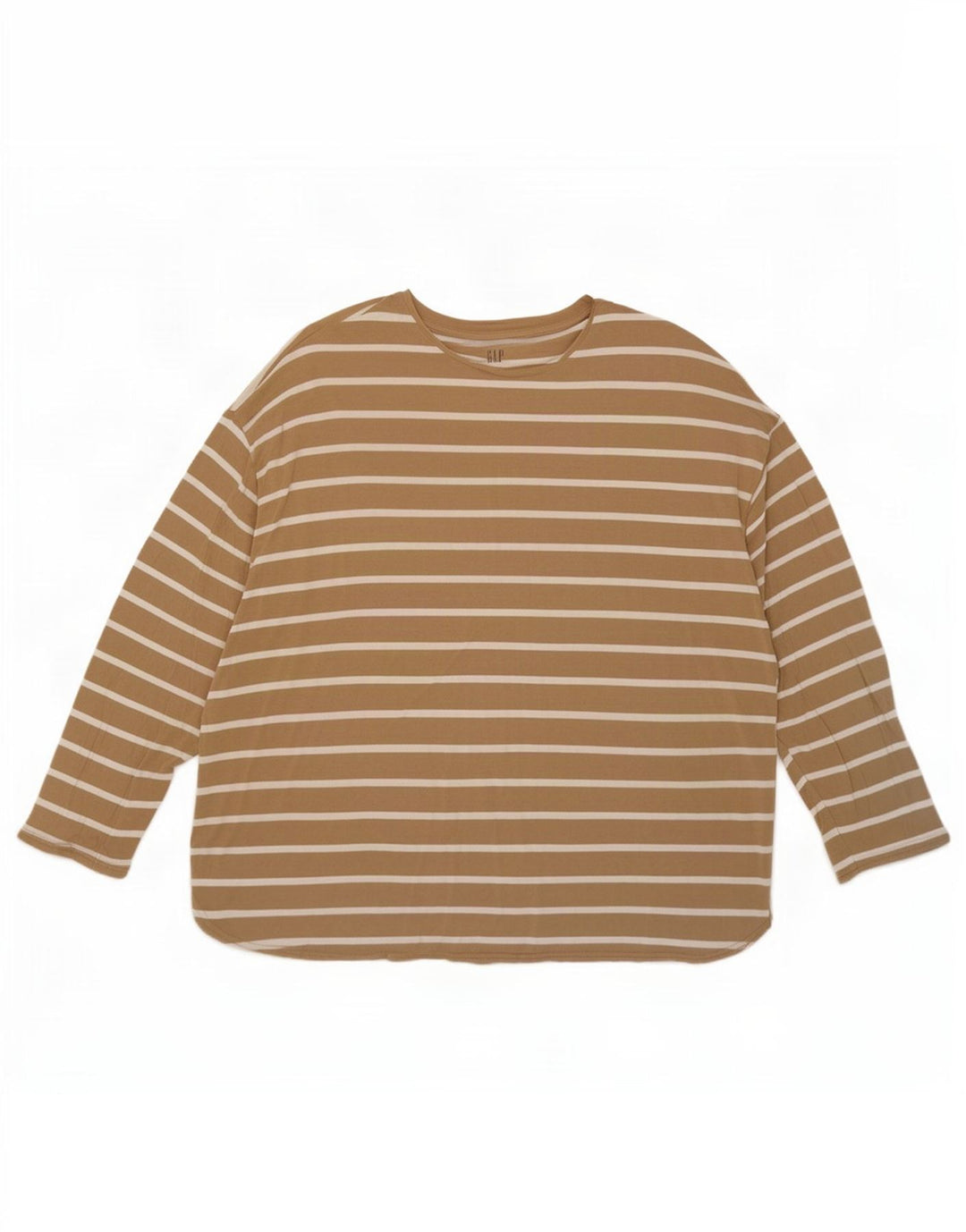 Damski top oversize Gap z długim rękawem UK 20 2XL w kolorze beżowym w paski