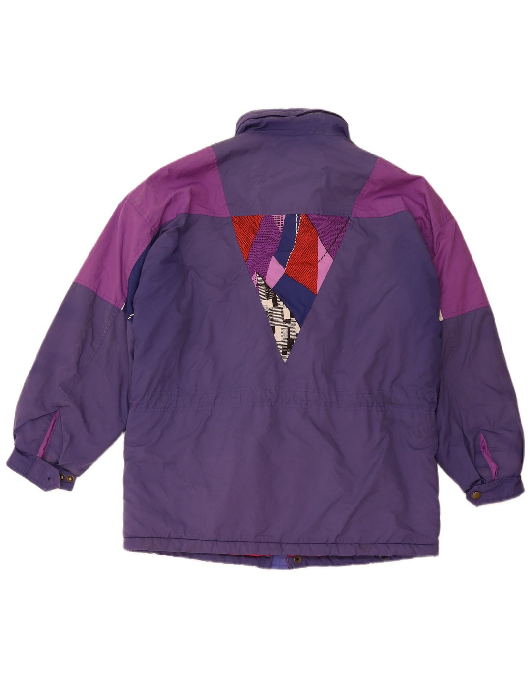 Męska kurtka narciarska SERGIO TACCHINI z kapturem UK 40, duża granatowa, z blokami kolorów