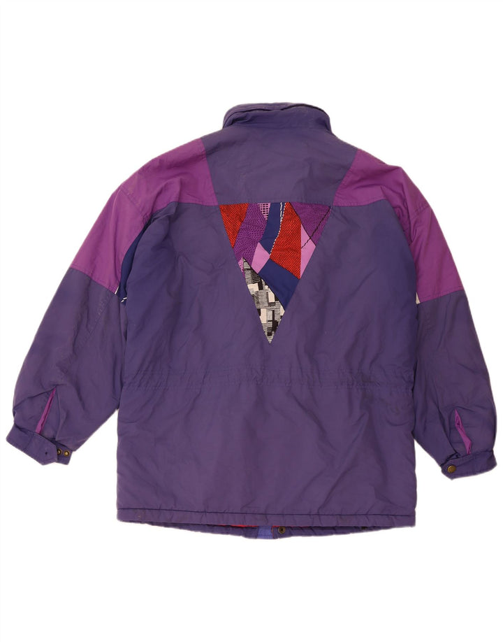 Męska kurtka narciarska SERGIO TACCHINI z kapturem UK 40, duża granatowa, z blokami kolorów