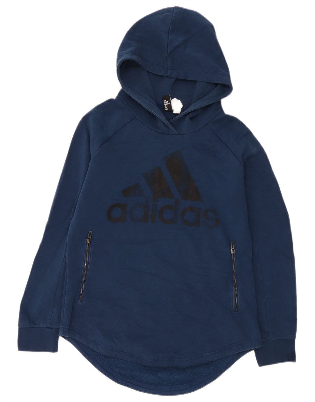Męska bluza z kapturem Adidas Graphic, średnia niebieska, bawełniana