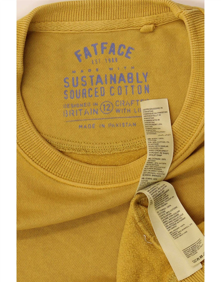 Damska bluza oversize Fat Face UK 12, średnia żółta bawełna