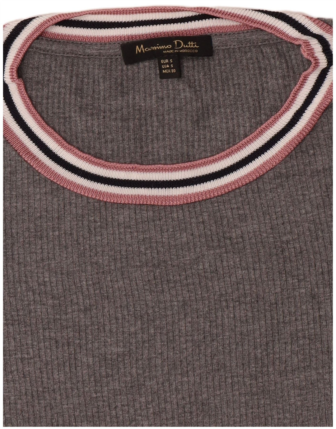 T-shirt damski Massimo Dutti Top UK 10 Small Grey