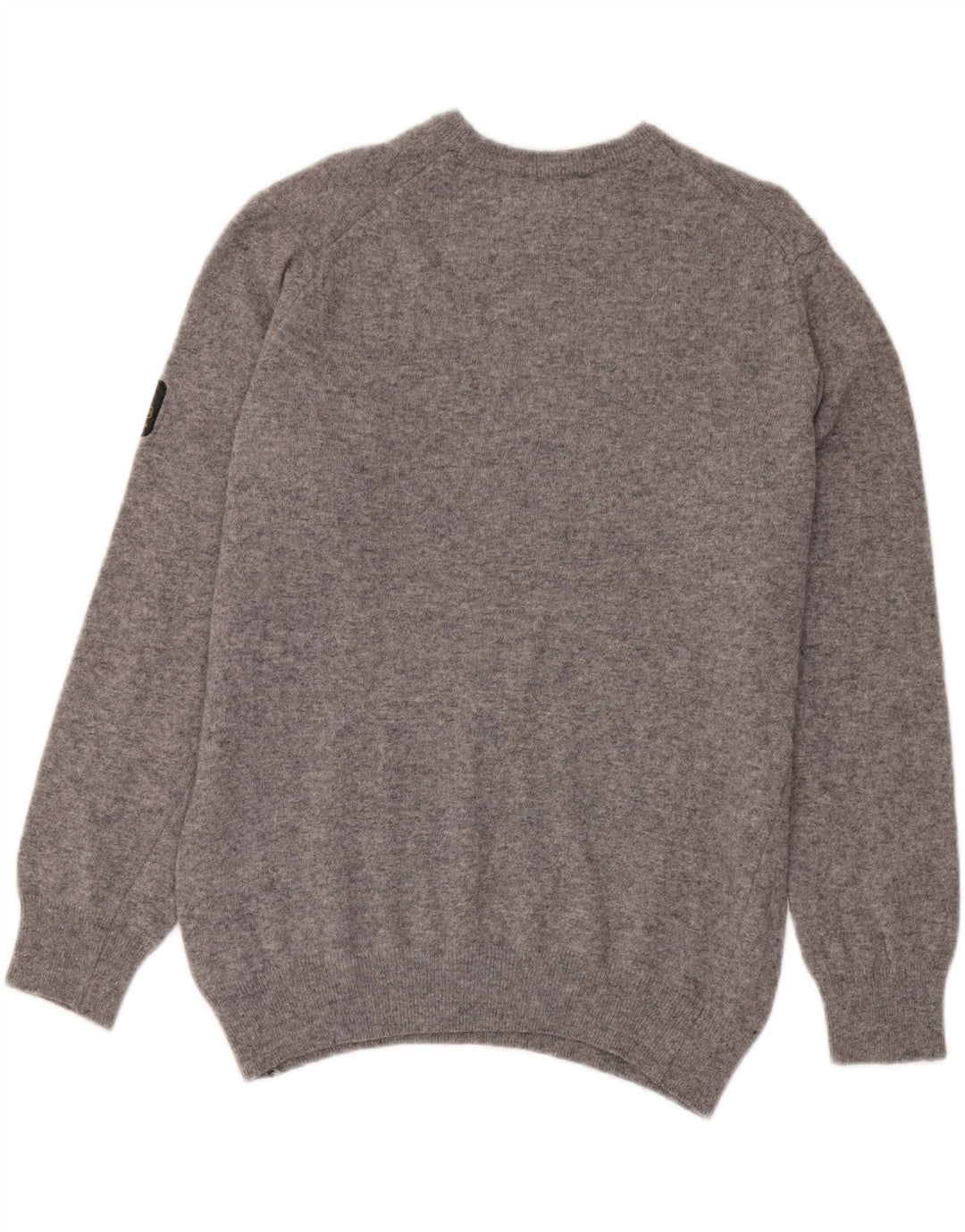 REFRIGIWEAR Męski sweter z okrągłym dekoltem, średnioszary