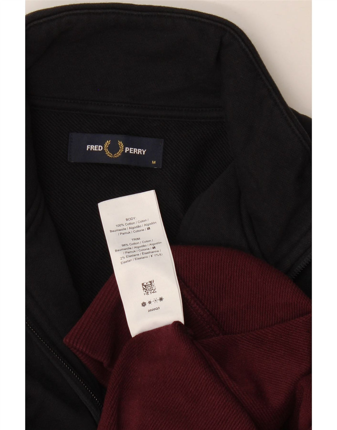 Męski sweter z zamkiem błyskawicznym Fred Perry, średni, wielokolorowy blok kolorów
