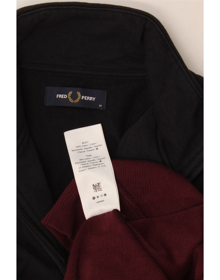 Męski sweter z zamkiem błyskawicznym Fred Perry, średni, wielokolorowy blok kolorów