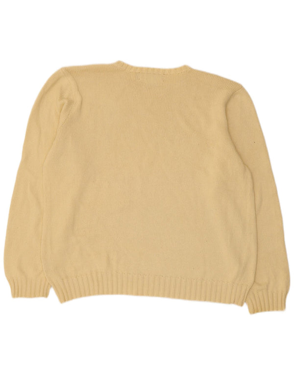 Sweter damski Polo Ralph Lauren z okrągłym dekoltem UK 16, duży żółty