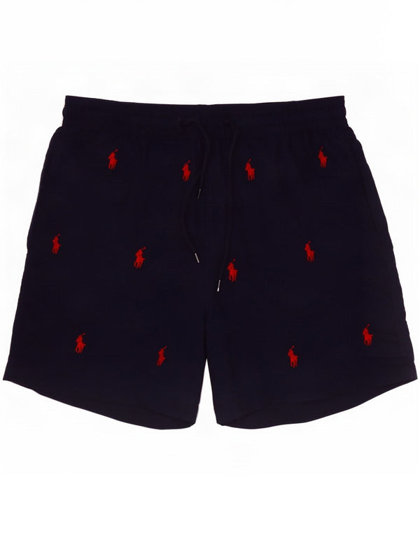 Męskie spodenki kąpielowe Polo Ralph Lauren Graphic, średni granatowy nylon