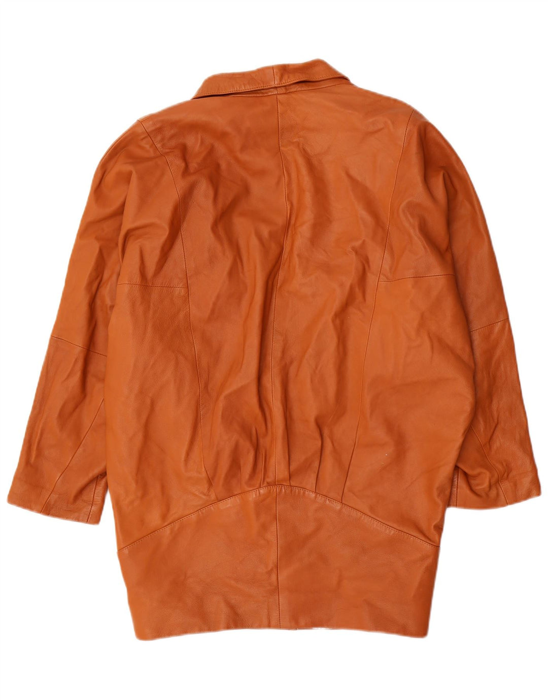 Vintage damski płaszcz skórzany Batwing EU 36 mały brązowy